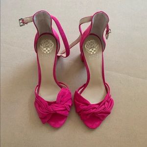 Vince Camino pink suede heels